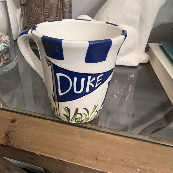 Duke Blue Devils painted collegiate Blue and White collegiate Ceramic Mug. - Picture 1 of 4